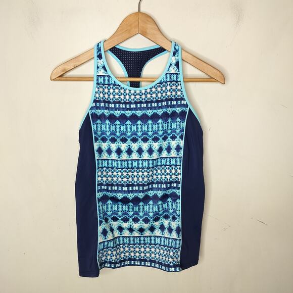 Lands End Tankini Swim Top Tie Dye Soft Cups - Picture 6 of 10